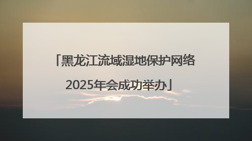 黑龙江流域湿地保护网络2025年会成功举办