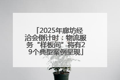 2025年廊坊经洽会倒计时：物流服务“样板间”将有29个典型案例呈现