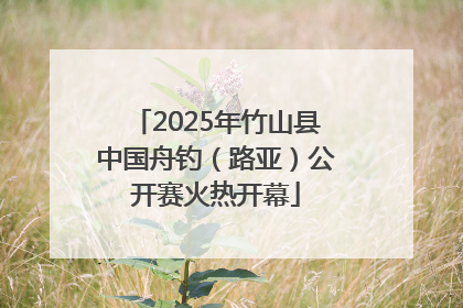 2025年竹山县中国舟钓（路亚）公开赛火热开幕