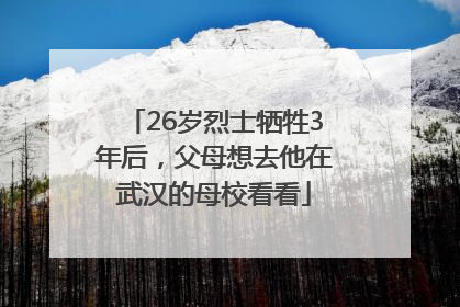 26岁烈士牺牲3年后，父母想去他在武汉的母校看看