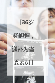 36岁杨旭恒，递补为省委委员