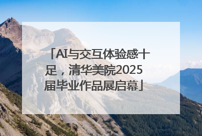 AI与交互体验感十足，清华美院2025届毕业作品展启幕