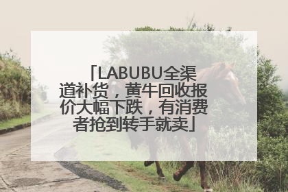 LABUBU全渠道补货，黄牛回收报价大幅下跌，有消费者抢到转手就卖