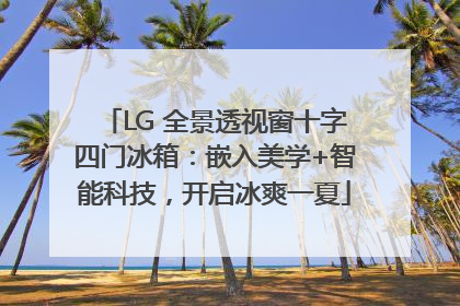 LG 全景透视窗十字四门冰箱：嵌入美学+智能科技，开启冰爽一夏